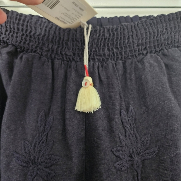 Johnny Was Renee Embroired Side Slit Palazzo Linen Pants Size XS - Picture 10 of 17